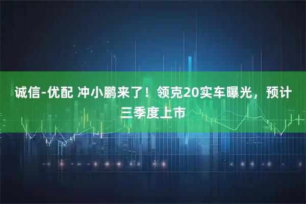 诚信-优配 冲小鹏来了！领克20实车曝光，预计三季度上市